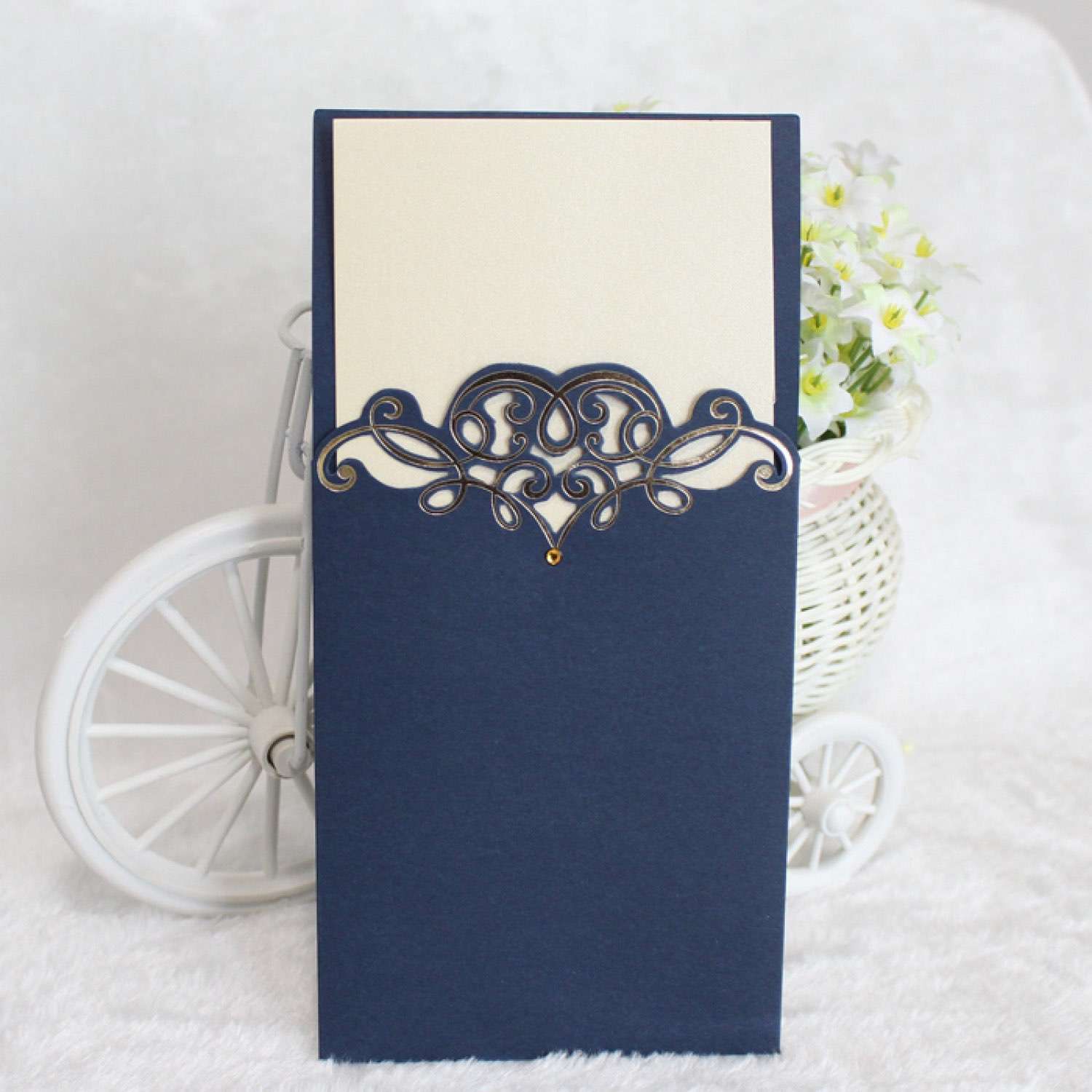 Rectangle Pocket Invitation Wedding Card Customized Wholesale Made in China